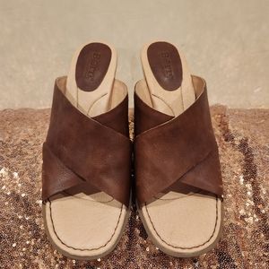 NEW Brown slip-on sandals